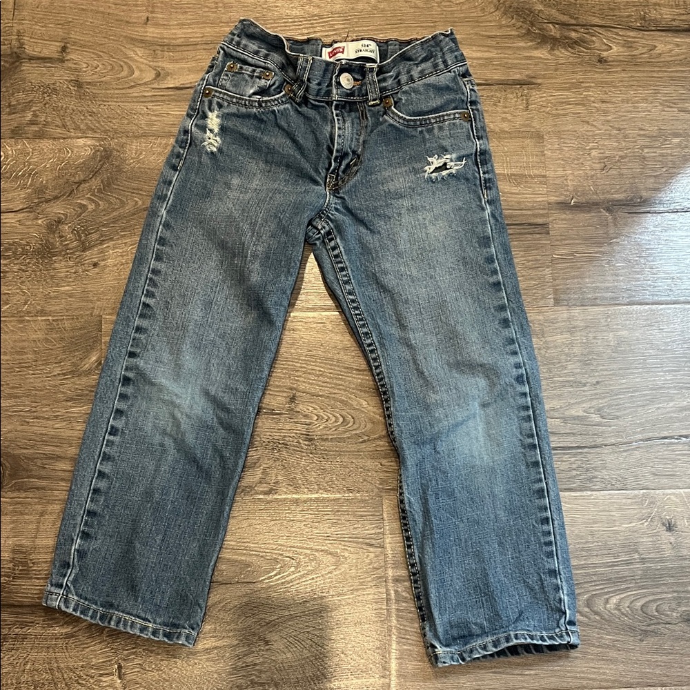 Levi's Kids Distressed Blue Jeans